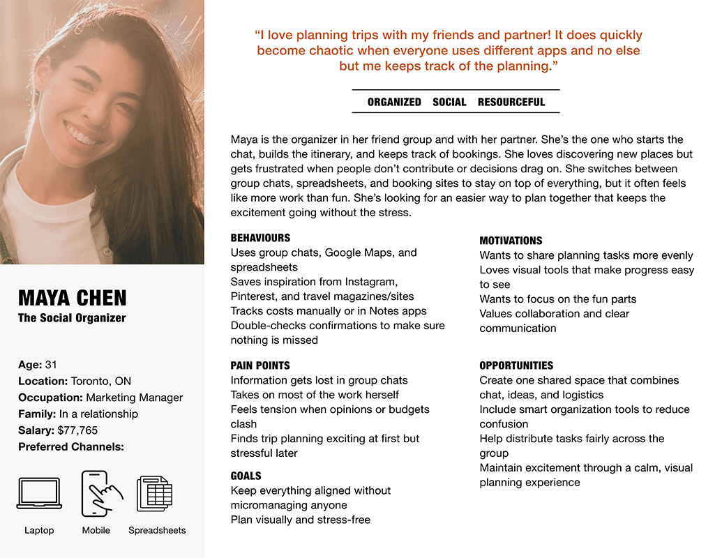 Maya — the friend who often becomes the default trip planner