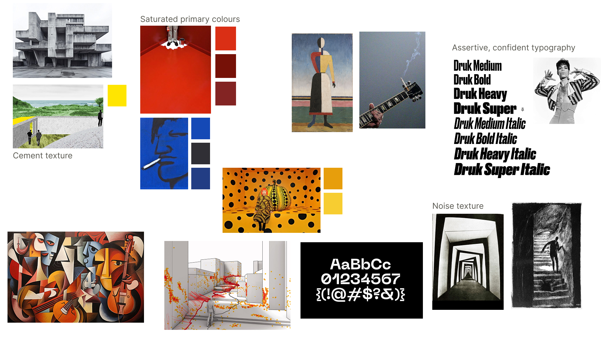 Brand curation moodboard